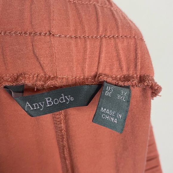 Anybody Cozy Knit Cargo Jogger Pants 3X Salmon Pink - Picture 3 of 7